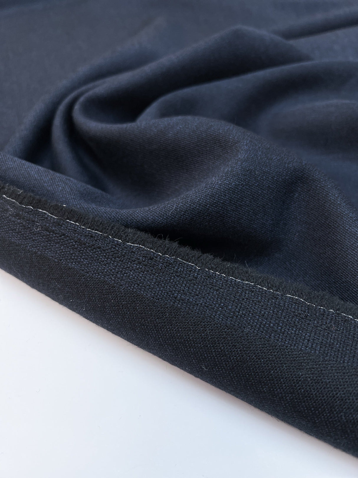 Wool Suit Twill Blue Black