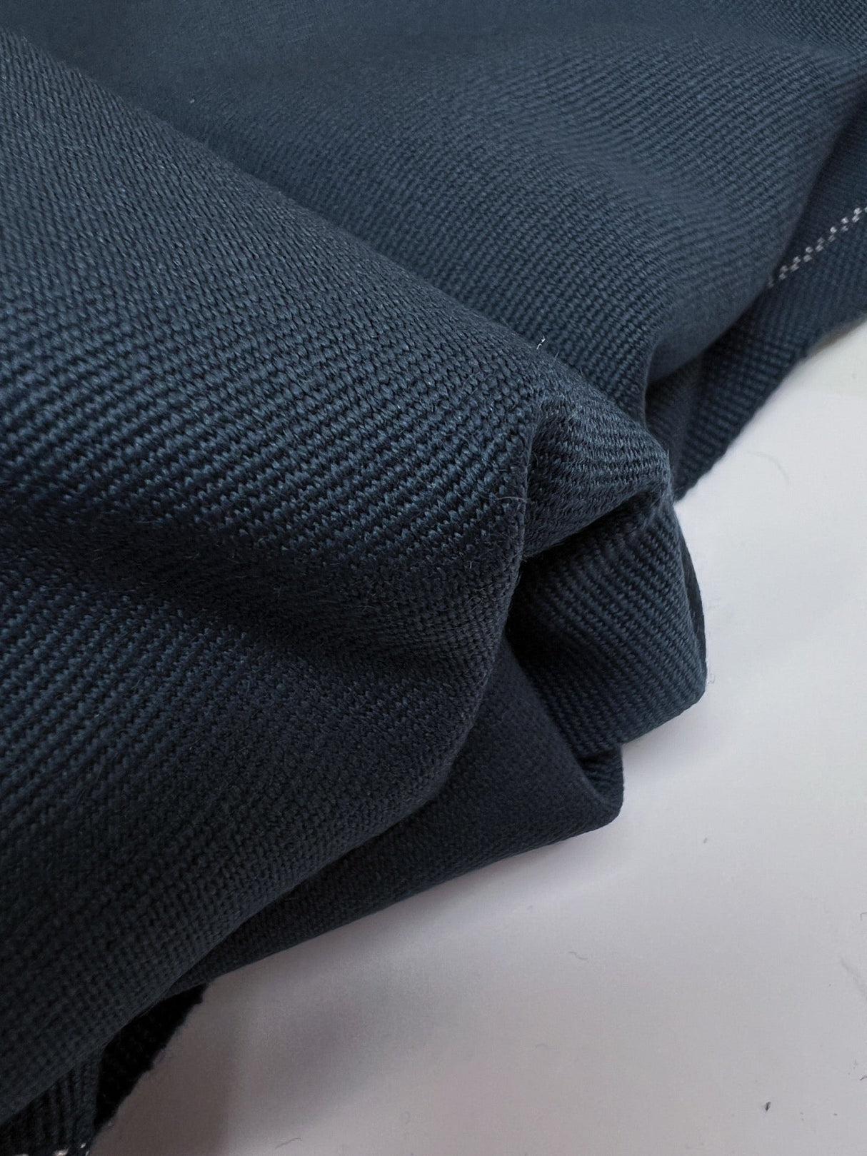Blue Wool Polyester Twill