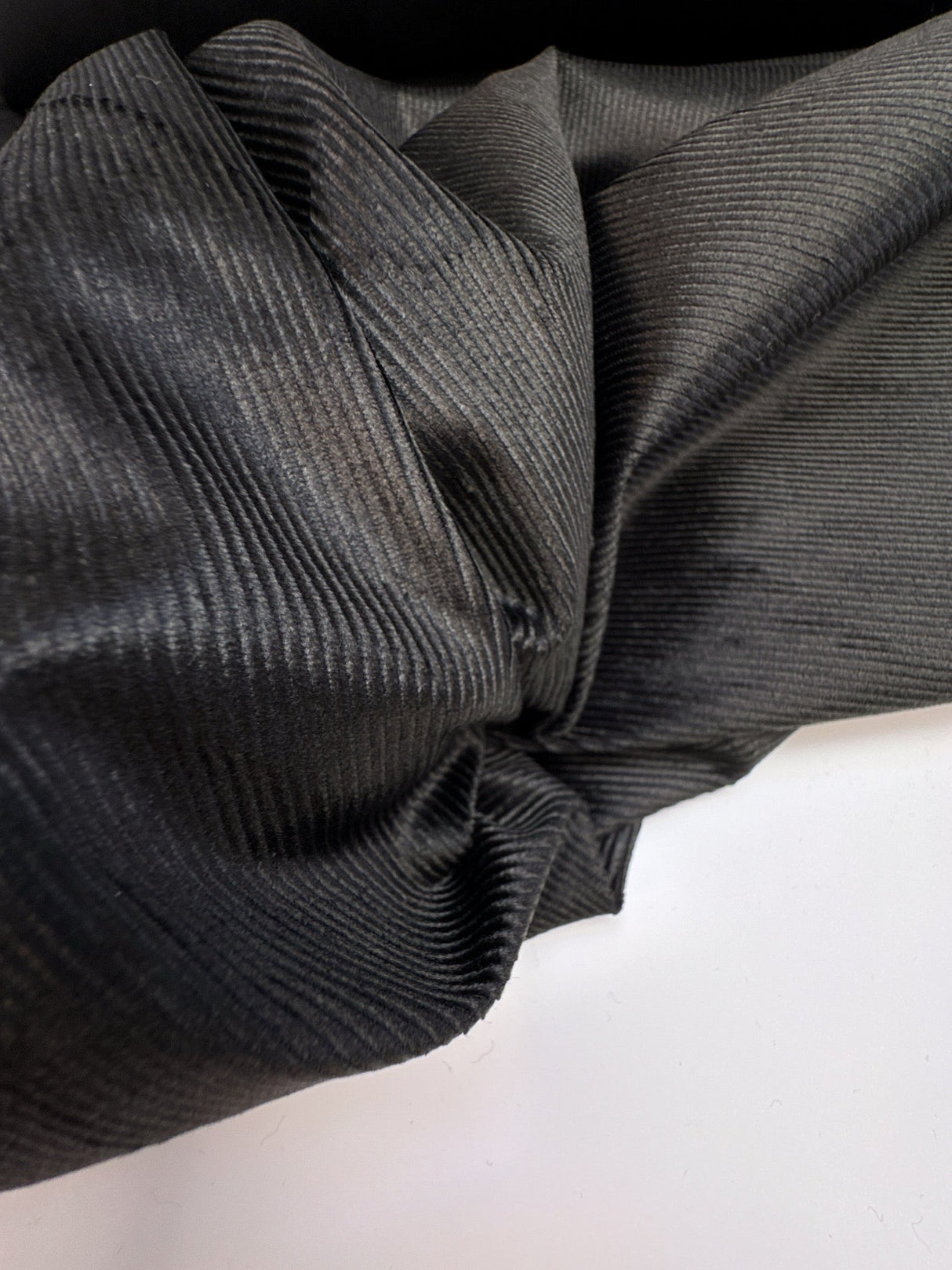 Modal Cotton Corduroy Black Stretch