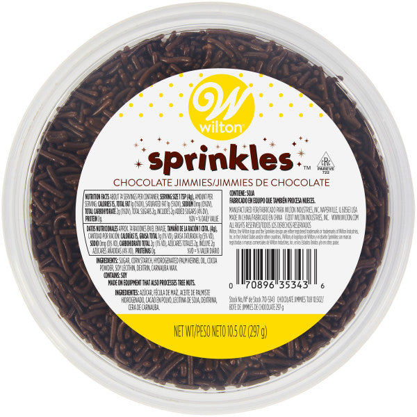 Wilton Chocolate Jimmies Tub, 10.5 oz. Sprinkles