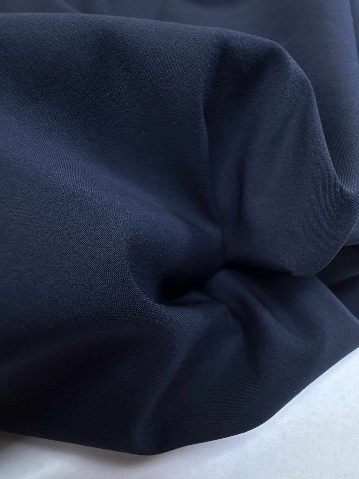 Blue Wool Polyester Silk Elastane Suiting
