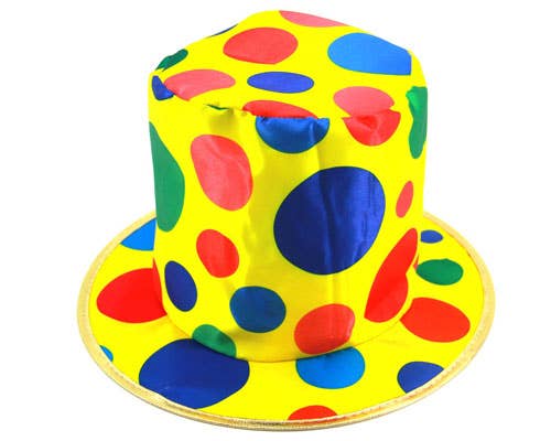 Polka Dot Clown Top Hat