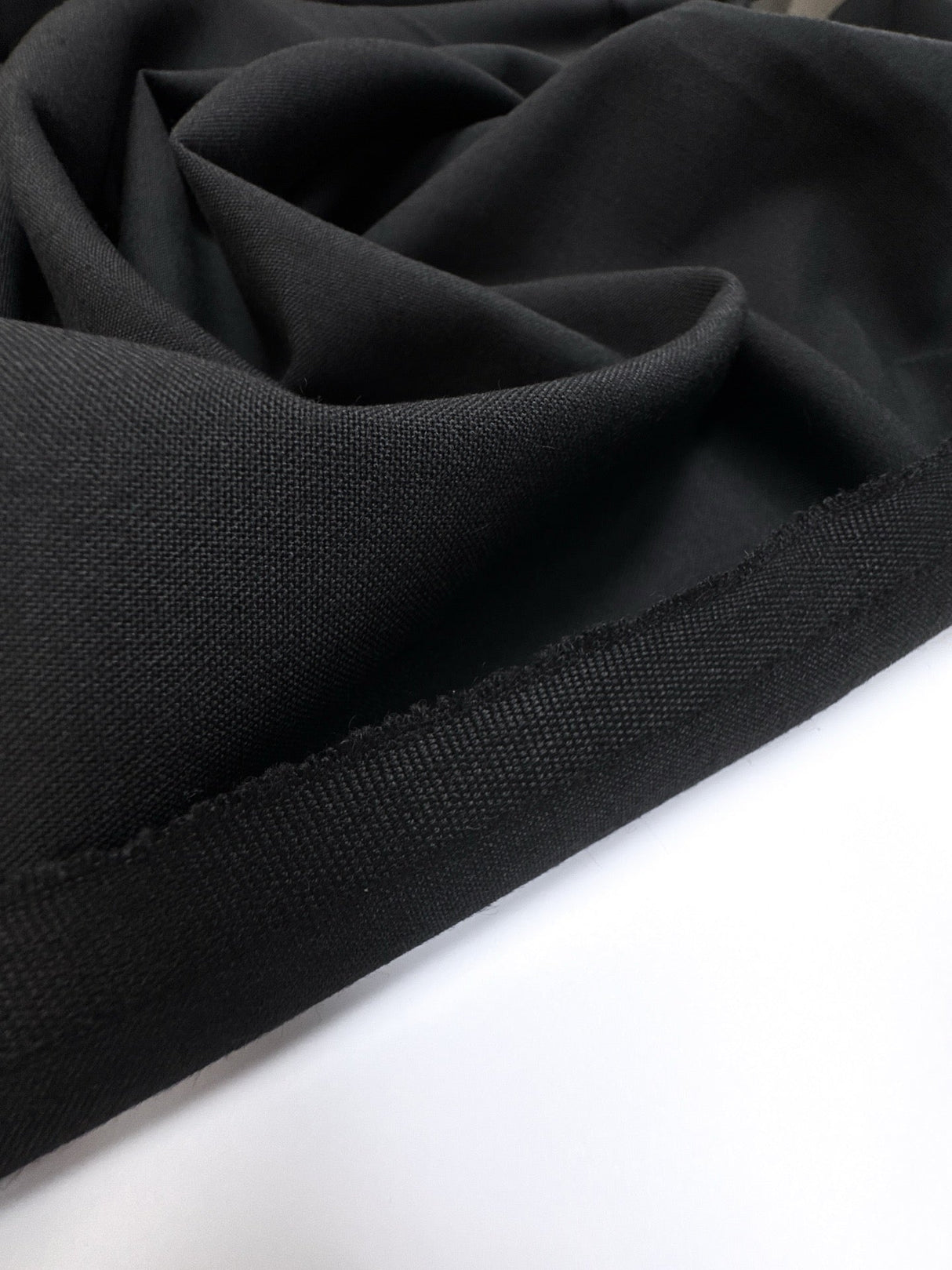 Wool Polyamide Suiting Black