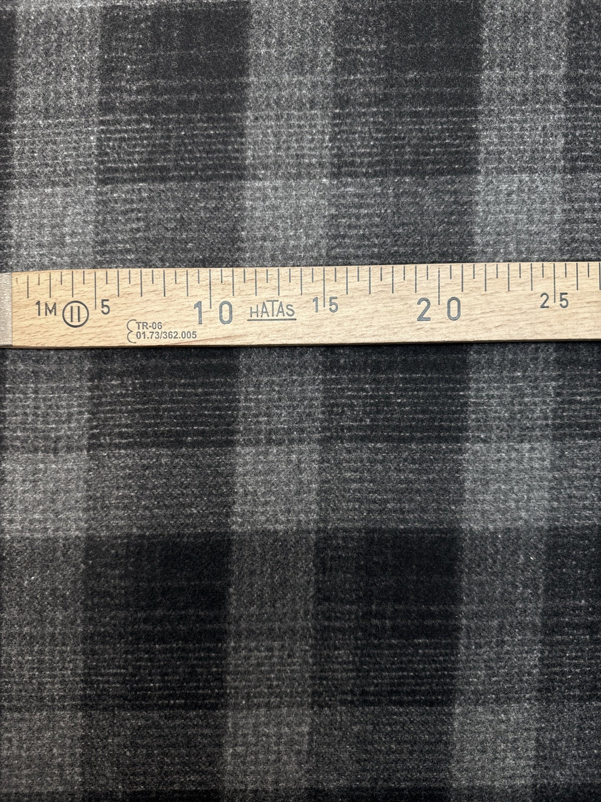 Wool Checked Melange Fabric