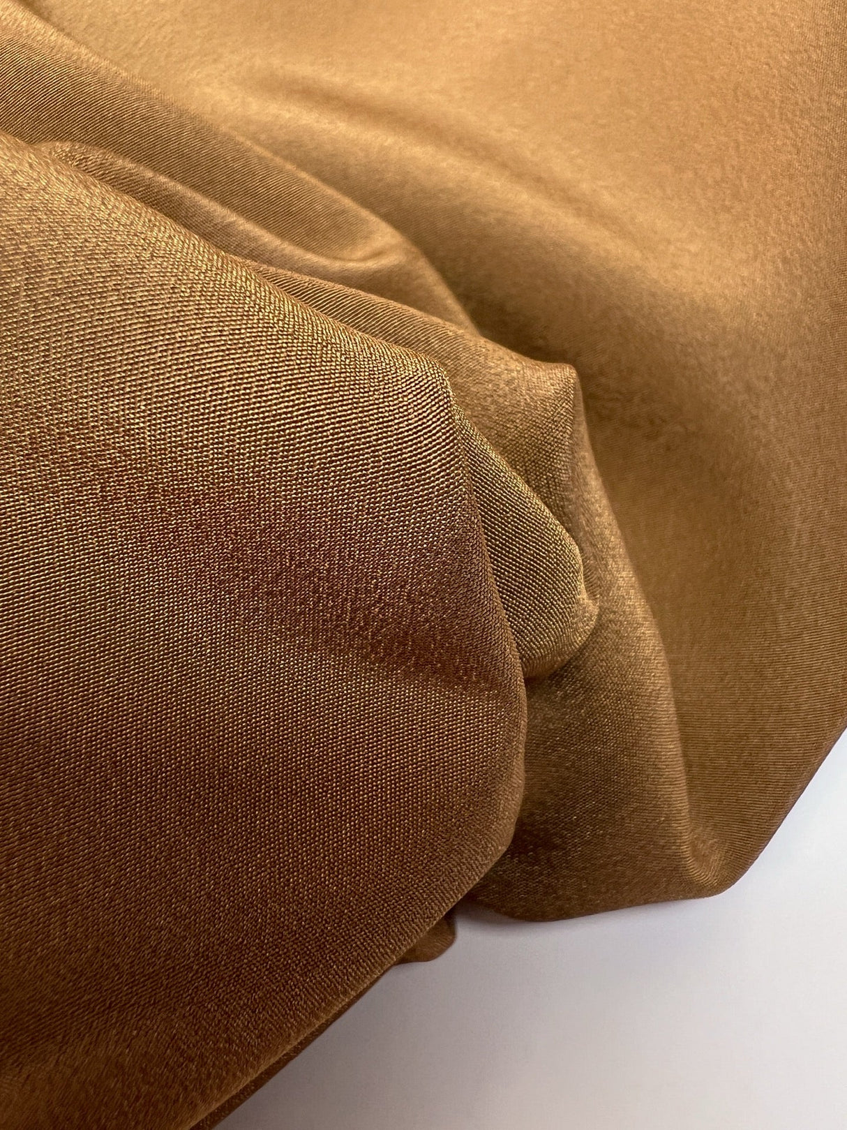 Brown Crepe Polyester Fabric
