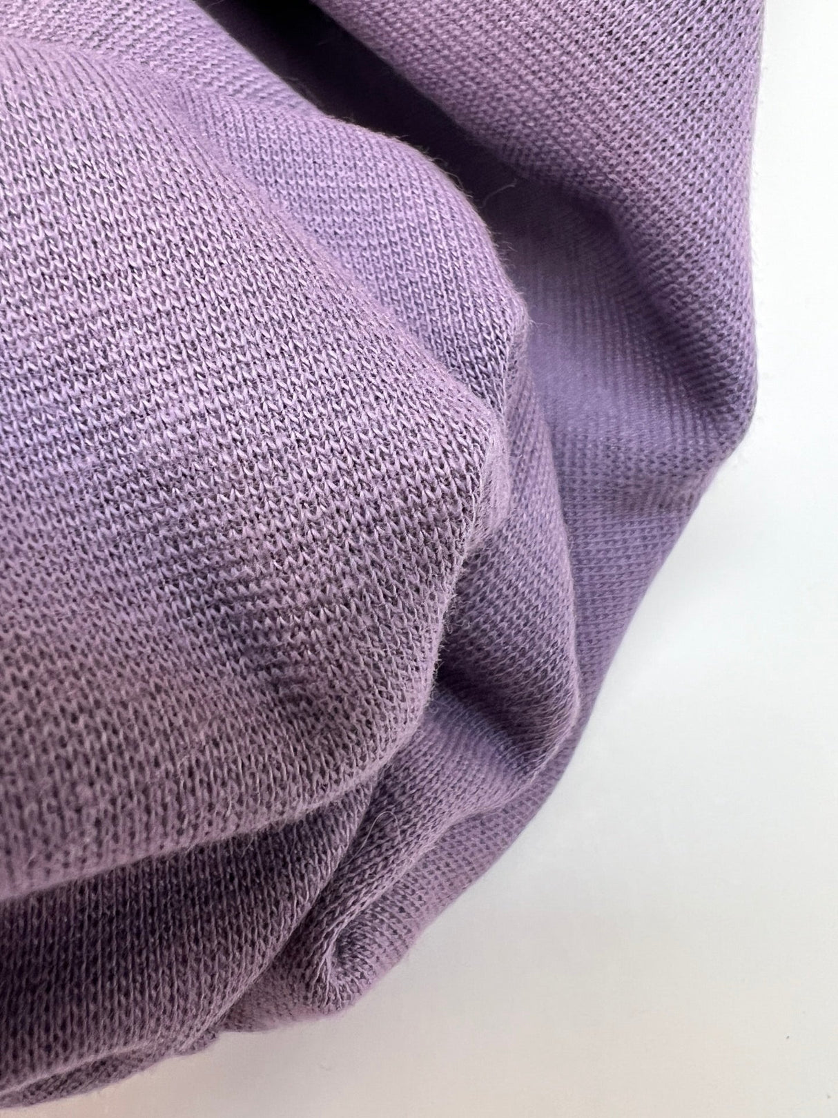 Purple Rib Knit Cotton Fabric
