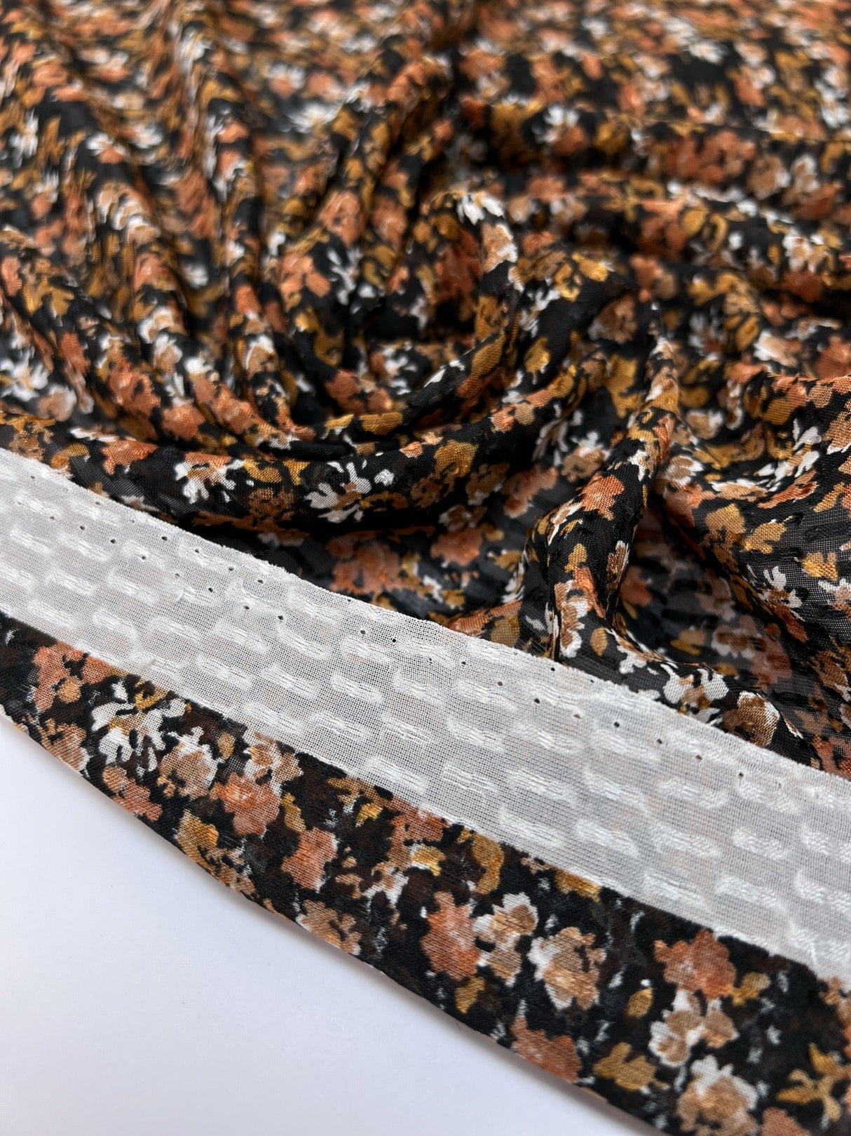 Polyester Fil Coupé Floral Multicolour