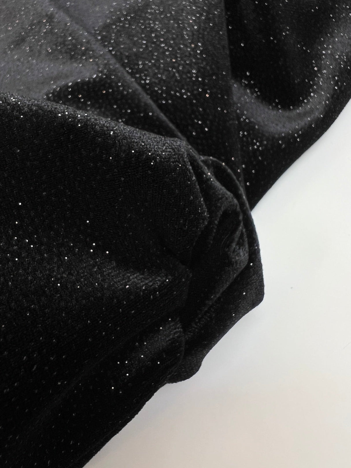 Black Velour Knitted Fabric
