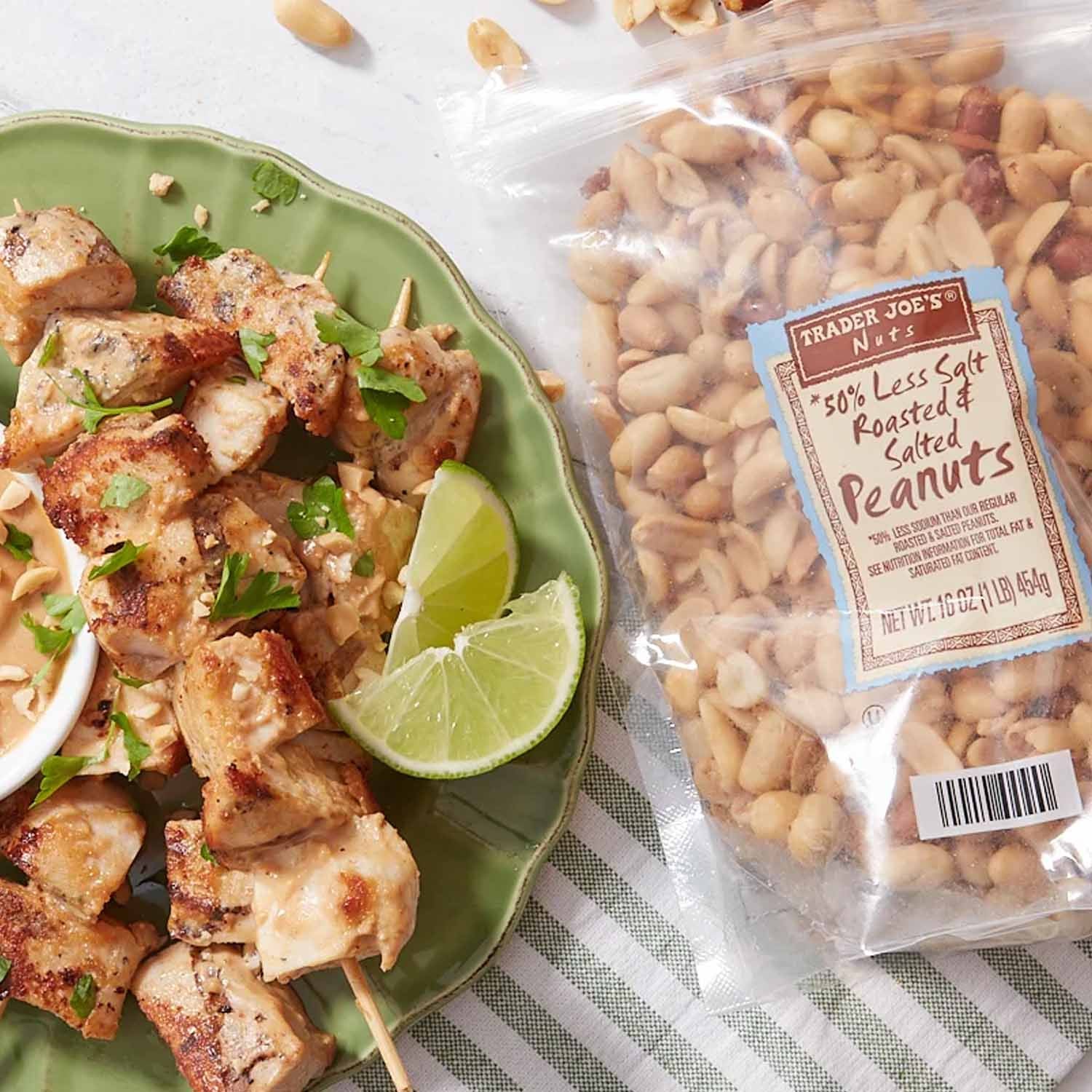 Trader Joe’s 50% Less Salt Roasted & Salted Peanuts 1 Lb