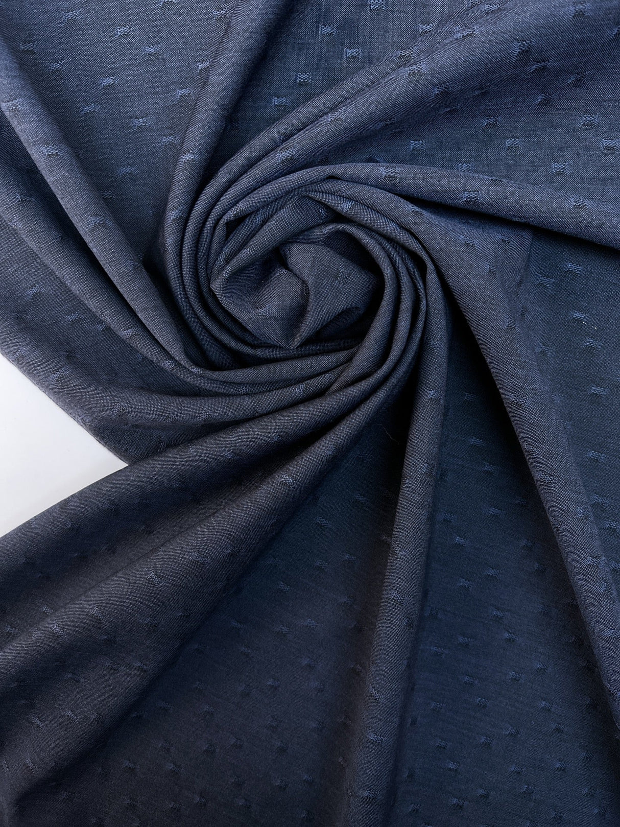 Italian Wool Printed Fabric Blue Black