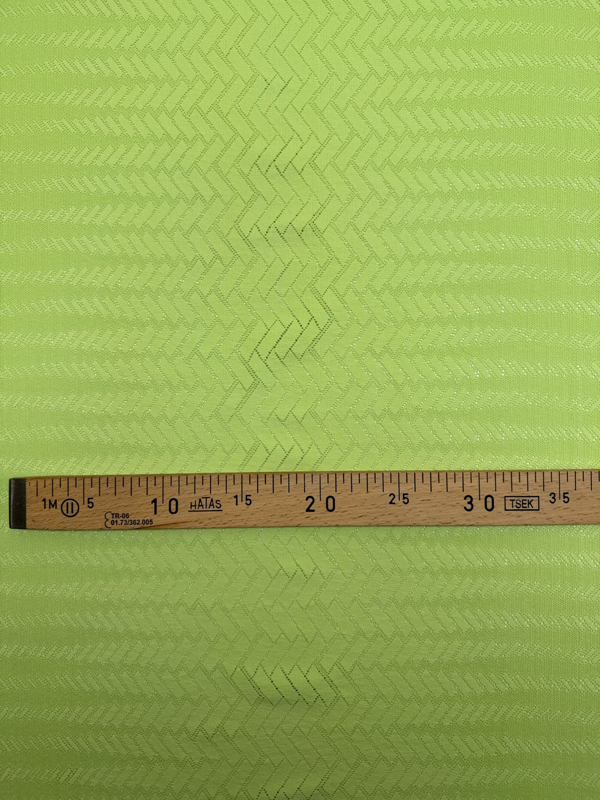 Polyamide Elastane Knitted Fabric Green Geometric