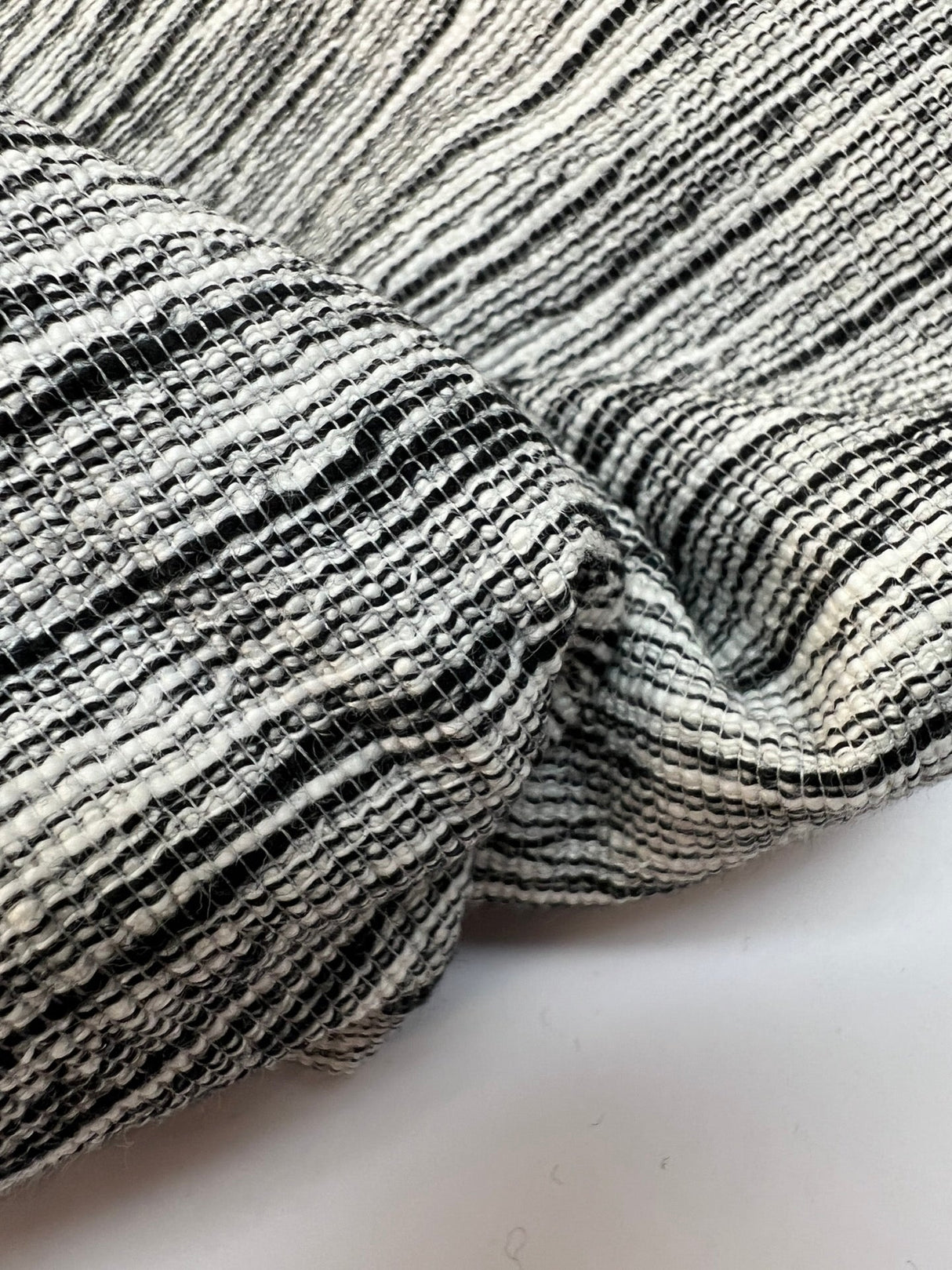 Cotton Flammé Blend Fabric White Green