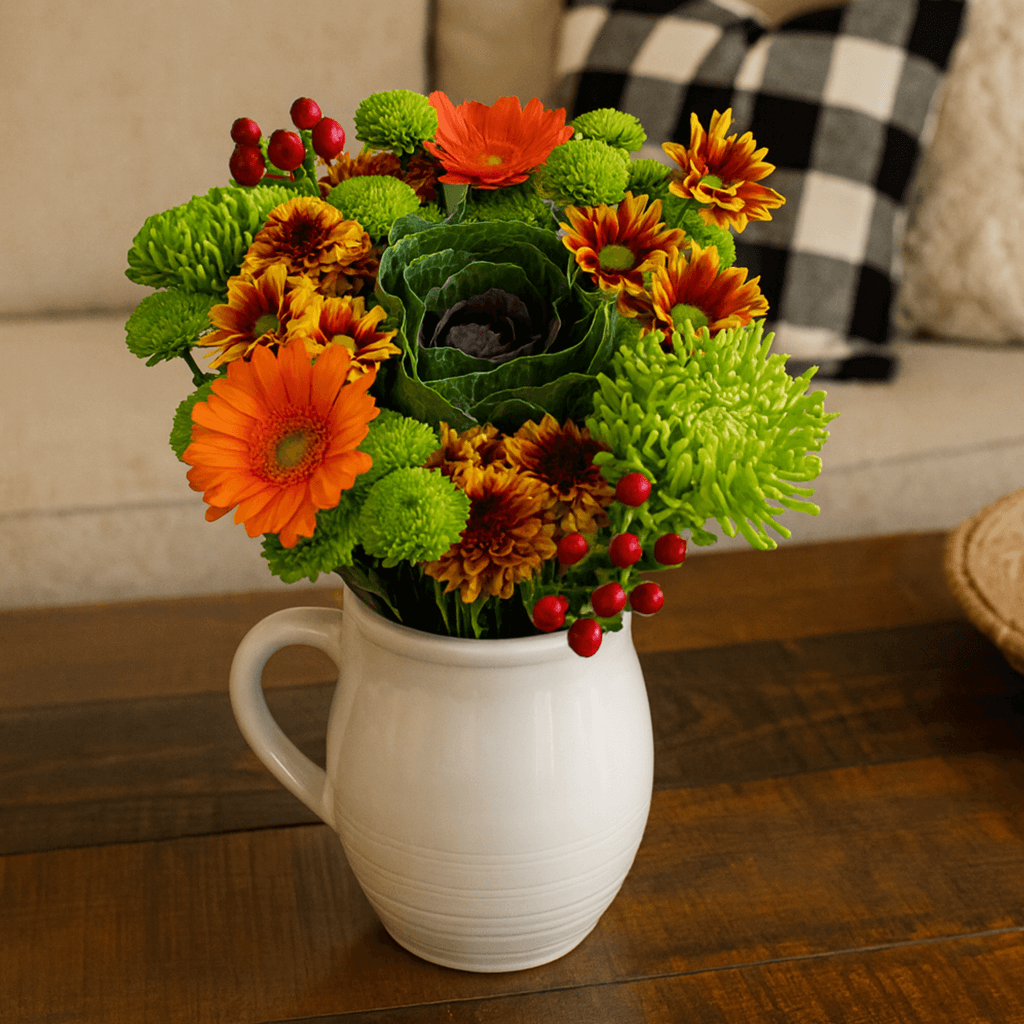 Premium Autumn Hen Bouquet Mix Fresh Seasonal Flower Arrangement