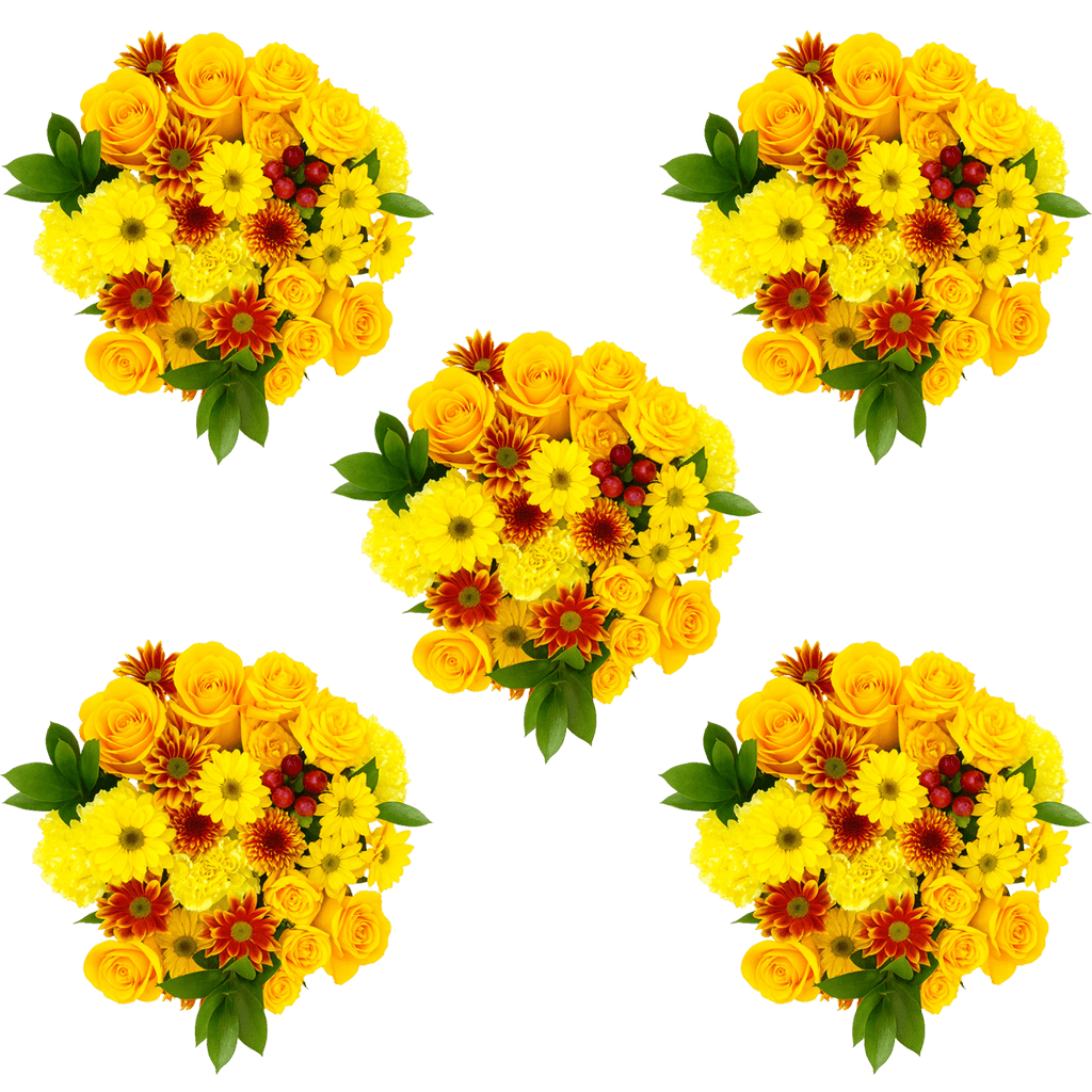 Autumn Delightful Flower Bouquets Fresh Seasonal Bulk Arrangement Set