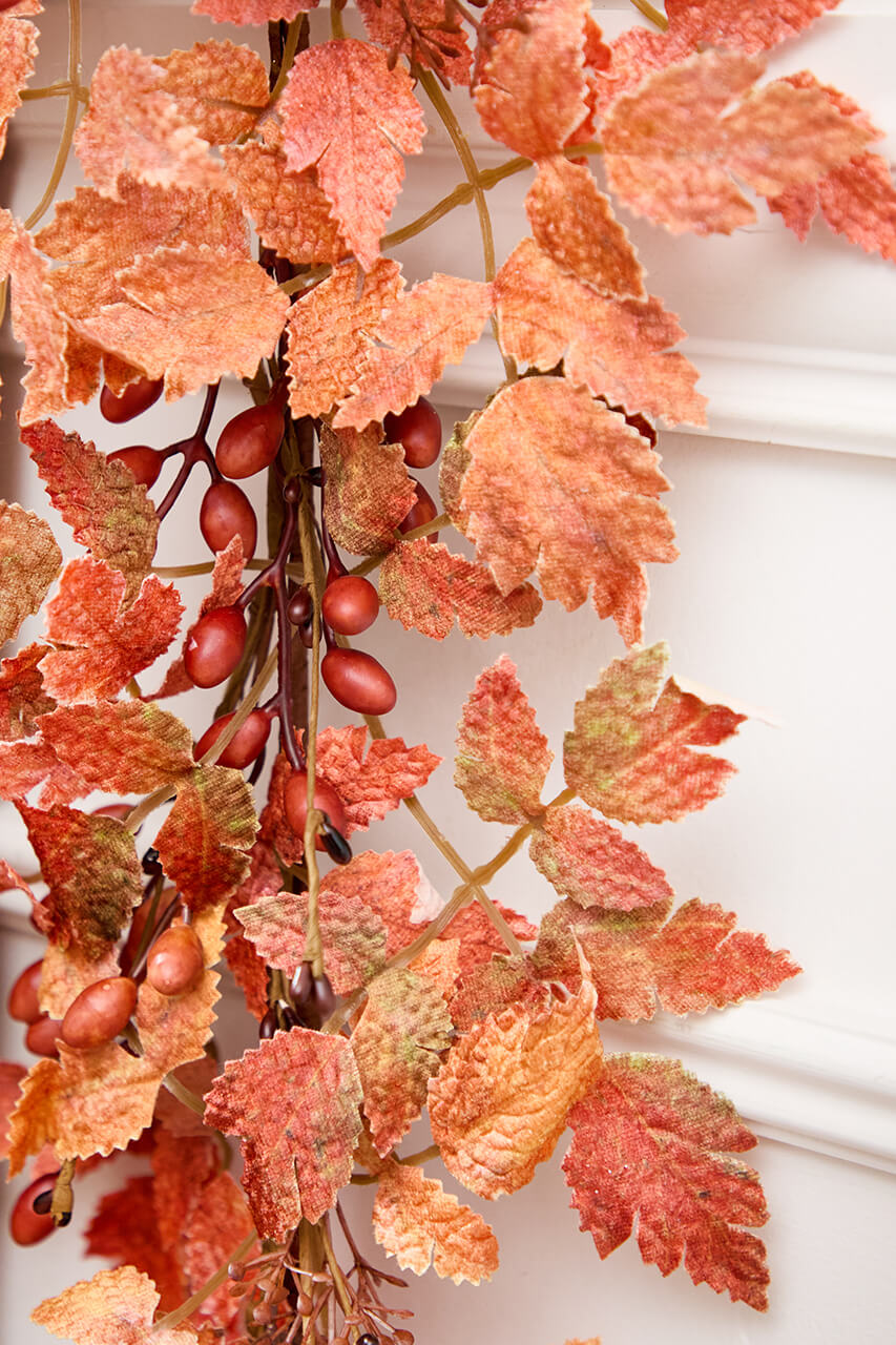 5' Mixed Fall Leaf Garland