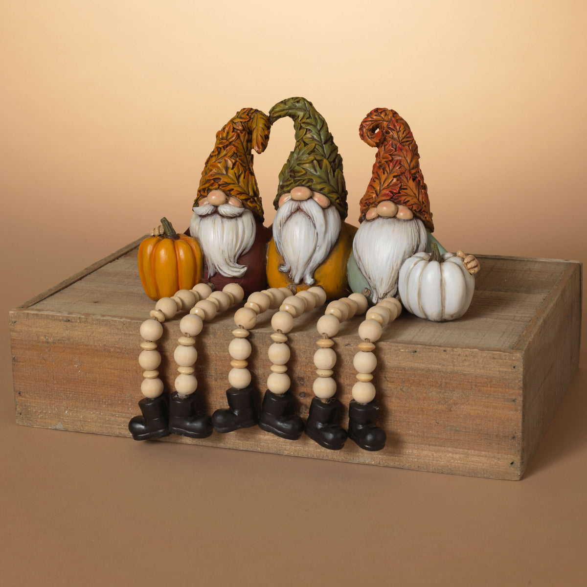 10" Resin Harvest Gnomes Shelf Sitter