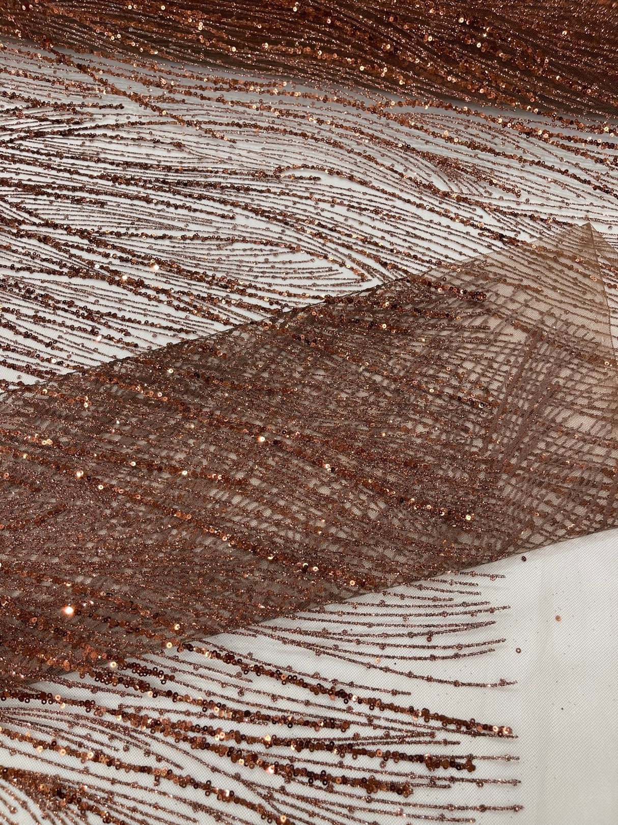 Fashion Glitter Design On A Mesh Lace Polyester Fabric - Glitter Mesh Lace, 54" Width, 36" Length (1 Yard)