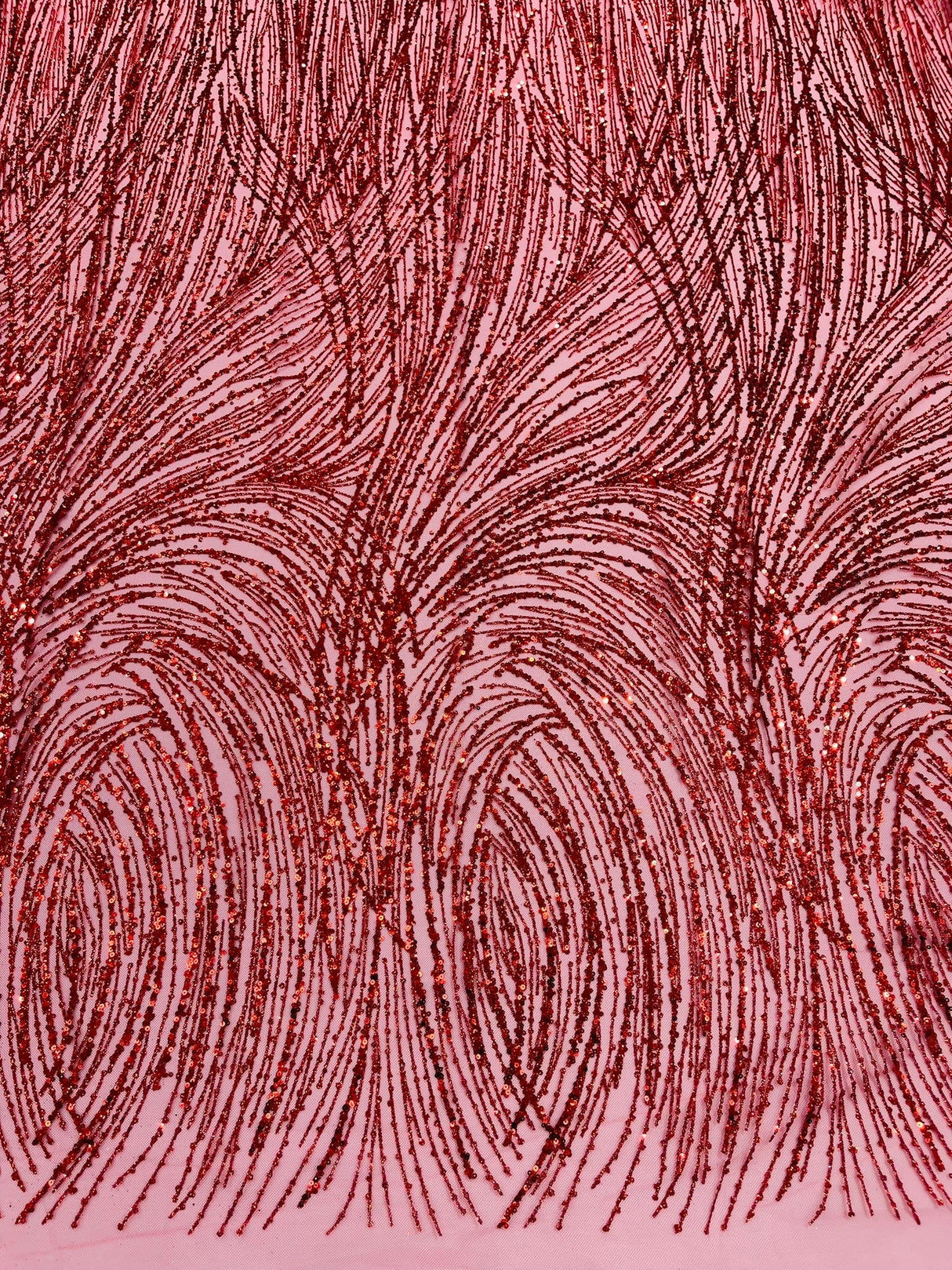 Fashion Glitter Design On A Mesh Lace Polyester Fabric - Glitter Mesh Lace, 54" Width, 36" Length (1 Yard)