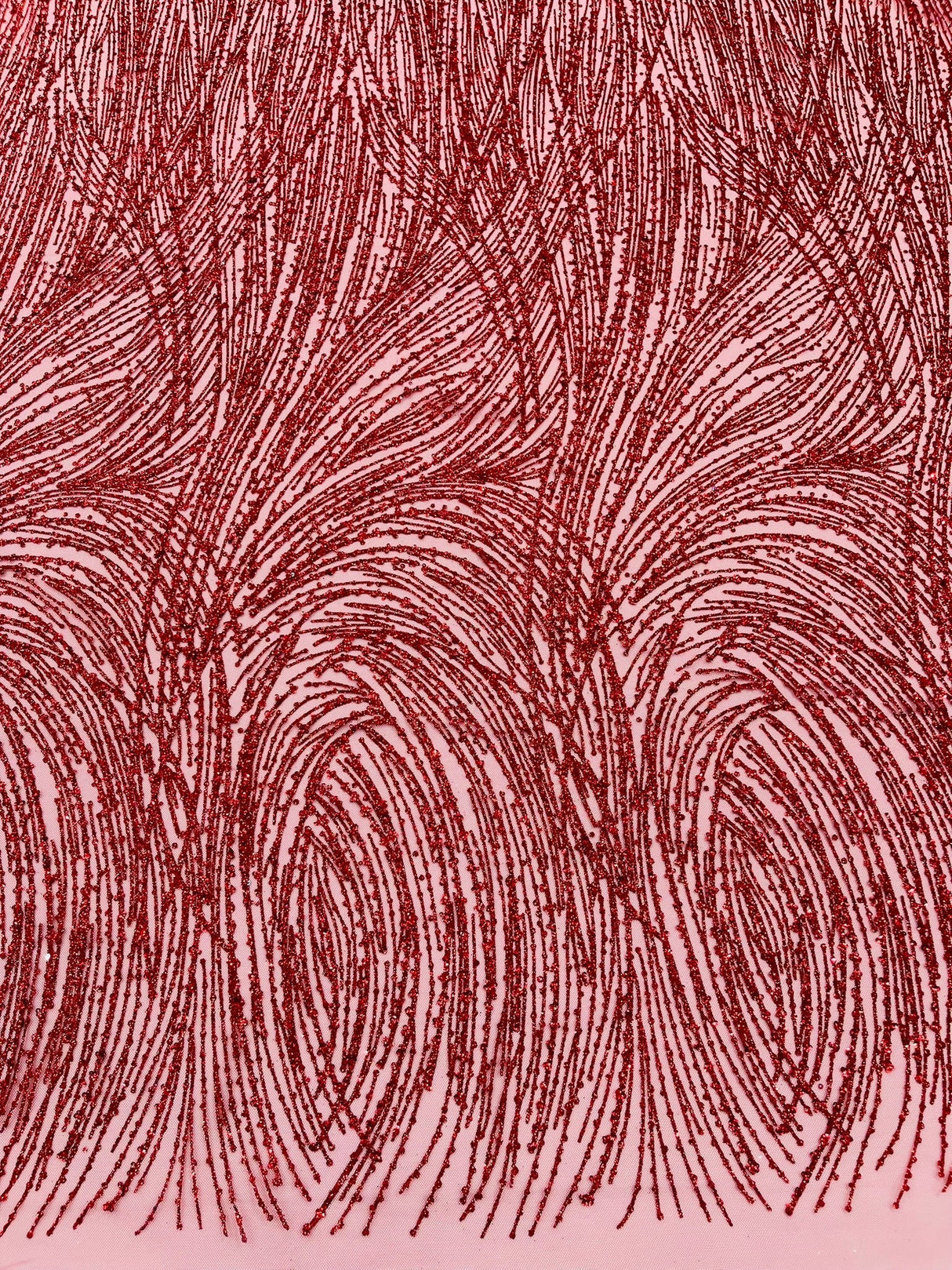 Fashion Glitter Design On A Mesh Lace Polyester Fabric - Glitter Mesh Lace, 54" Width, 36" Length (1 Yard)
