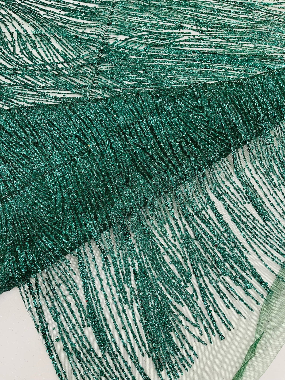 Fashion Glitter Design On A Mesh Lace Polyester Fabric - Glitter Mesh Lace, 54" Width, 36" Length (1 Yard)