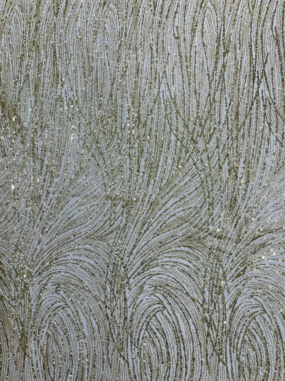 Fashion Glitter Design On A Mesh Lace Polyester Fabric - Glitter Mesh Lace, 54" Width, 36" Length (1 Yard)