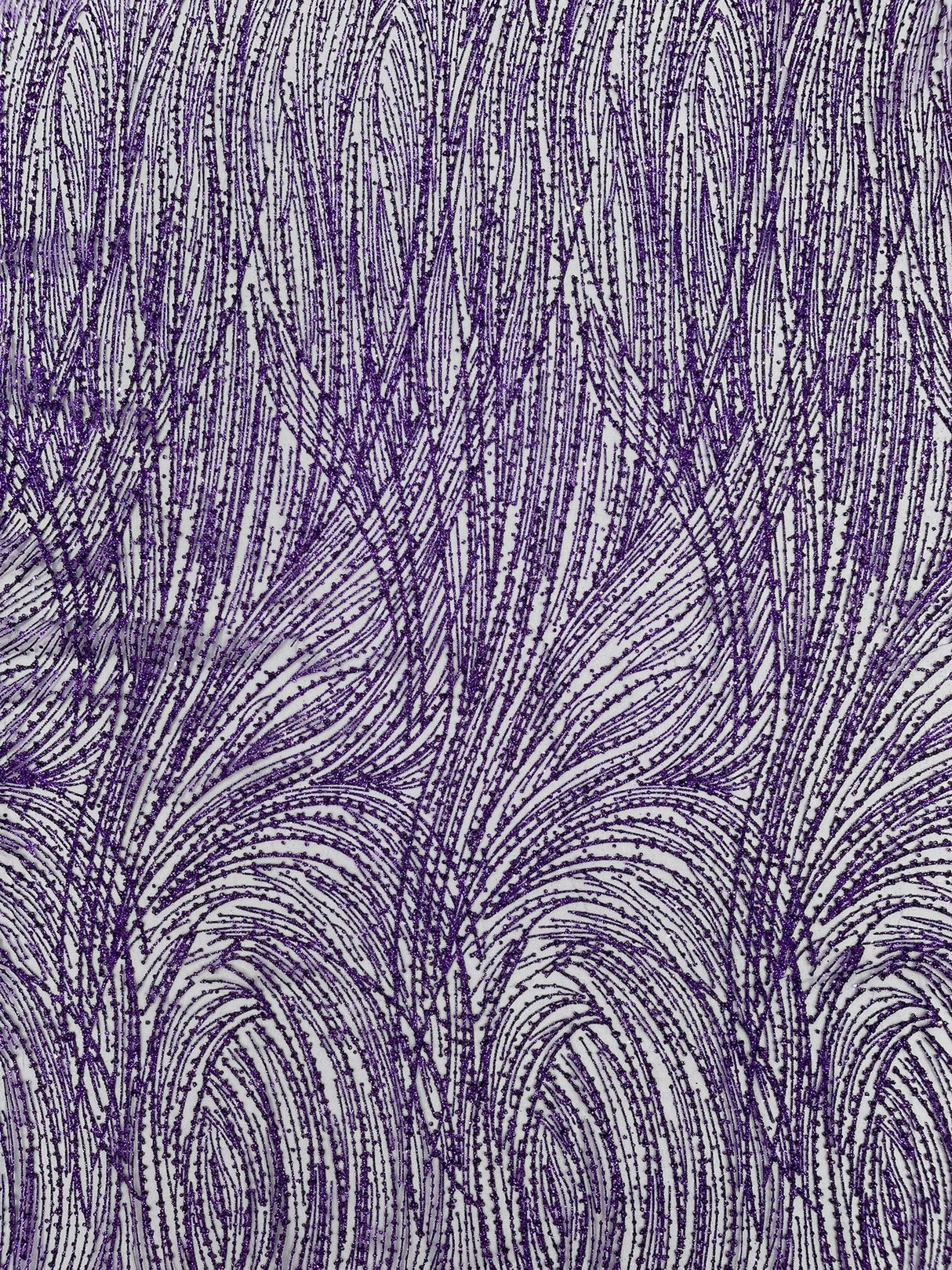 Fashion Glitter Design On A Mesh Lace Polyester Fabric - Glitter Mesh Lace, 54" Width, 36" Length (1 Yard)
