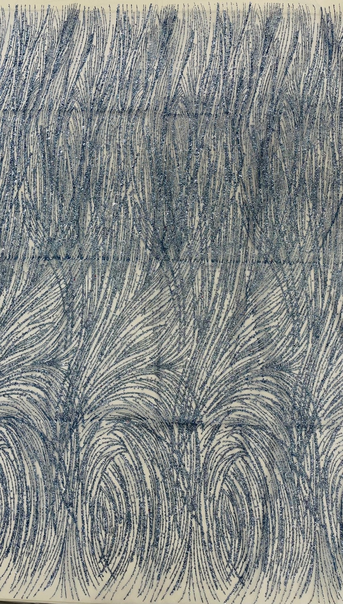 Fashion Glitter Design On A Mesh Lace Polyester Fabric - Glitter Mesh Lace, 54" Width, 36" Length (1 Yard)
