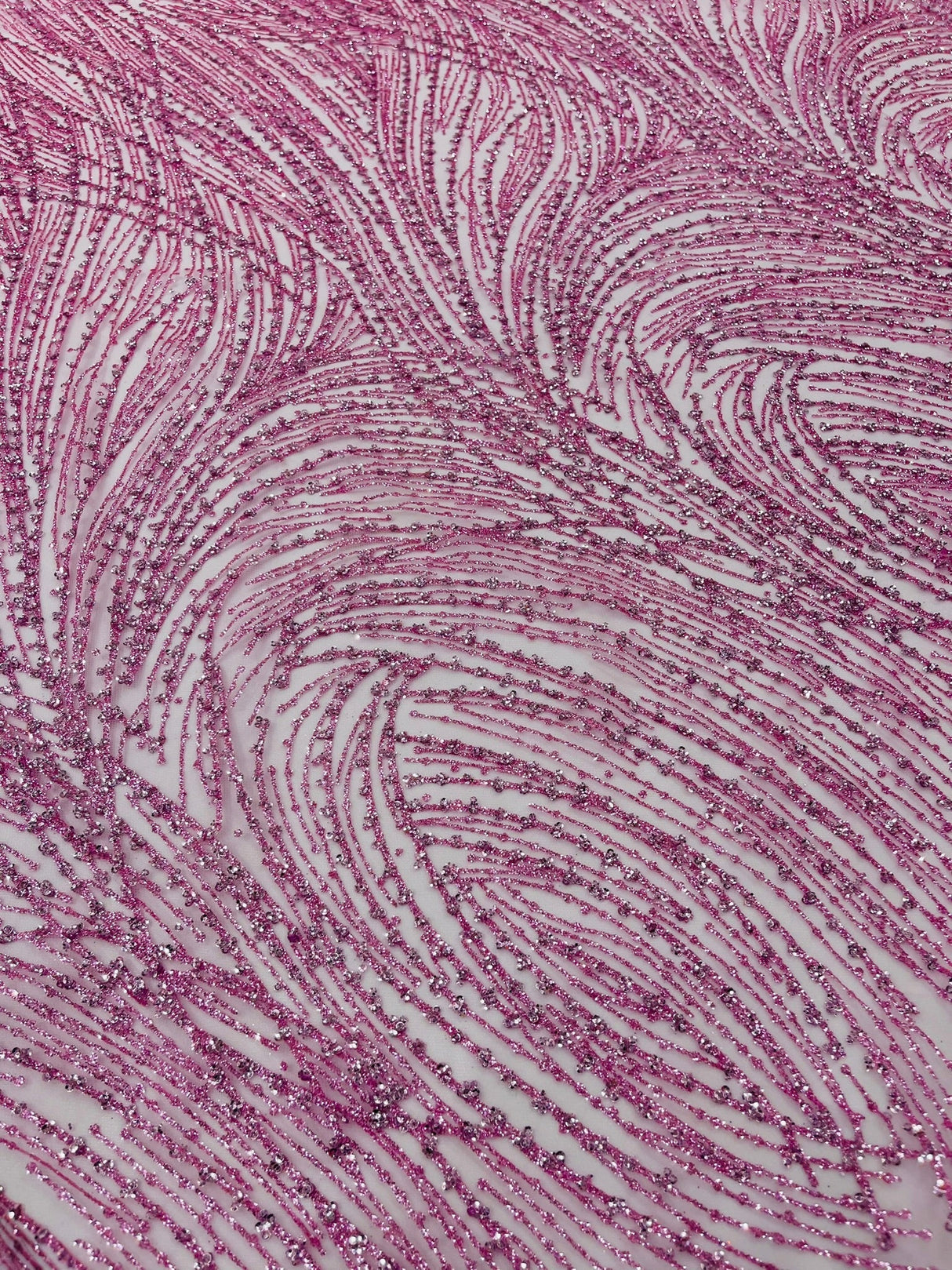 Fashion Glitter Design On A Mesh Lace Polyester Fabric - Glitter Mesh Lace, 54" Width, 36" Length (1 Yard)