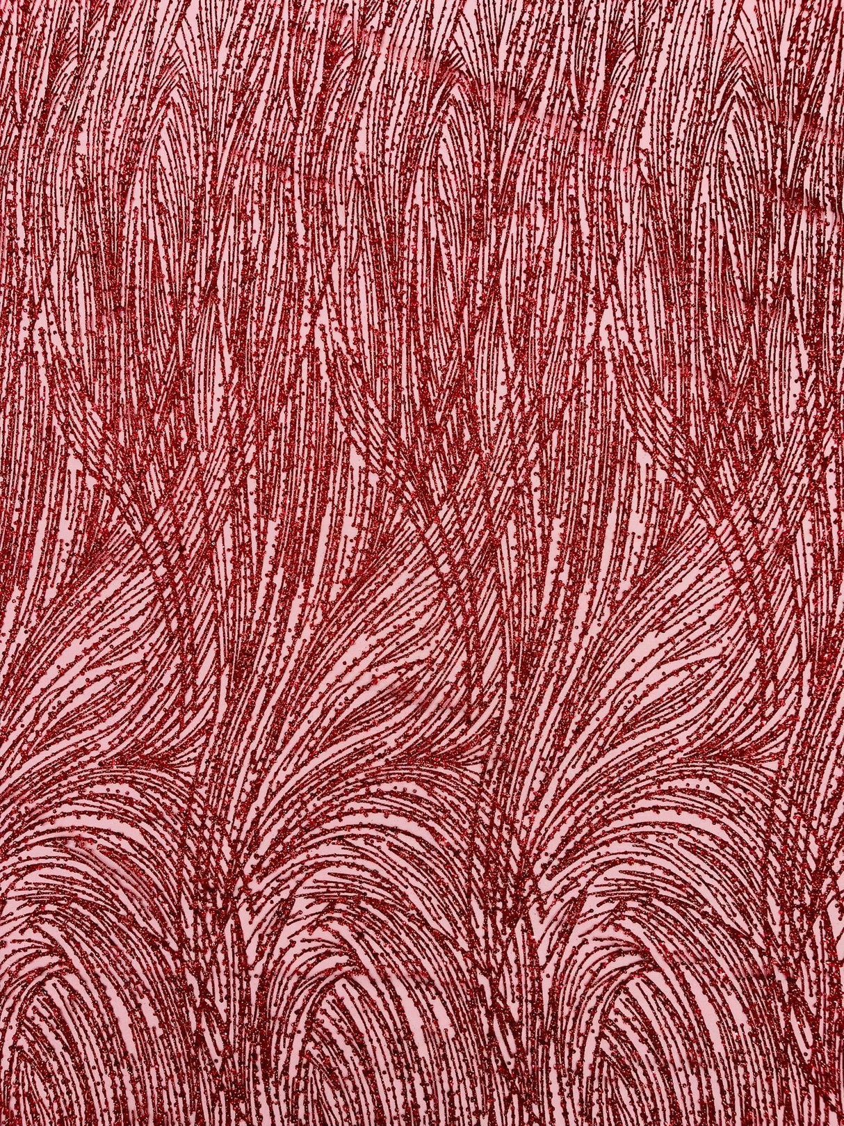 Fashion Glitter Design On A Mesh Lace Polyester Fabric - Glitter Mesh Lace, 54" Width, 36" Length (1 Yard)