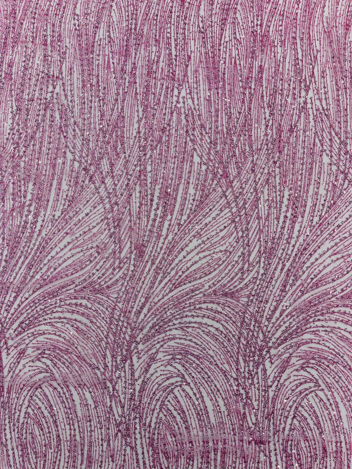Fashion Glitter Design On A Mesh Lace Polyester Fabric - Glitter Mesh Lace, 54" Width, 36" Length (1 Yard)