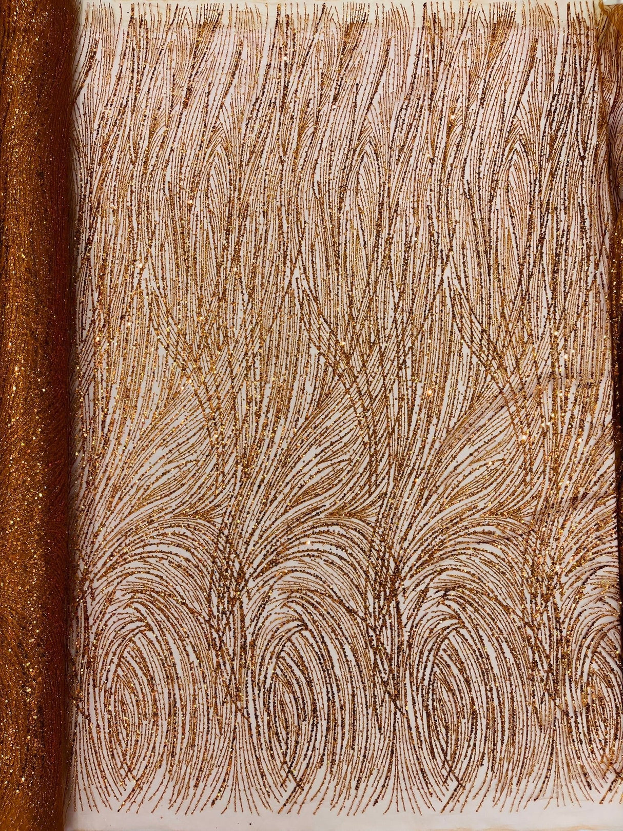 Fashion Glitter Design On A Mesh Lace Polyester Fabric - Glitter Mesh Lace, 54" Width, 36" Length (1 Yard)