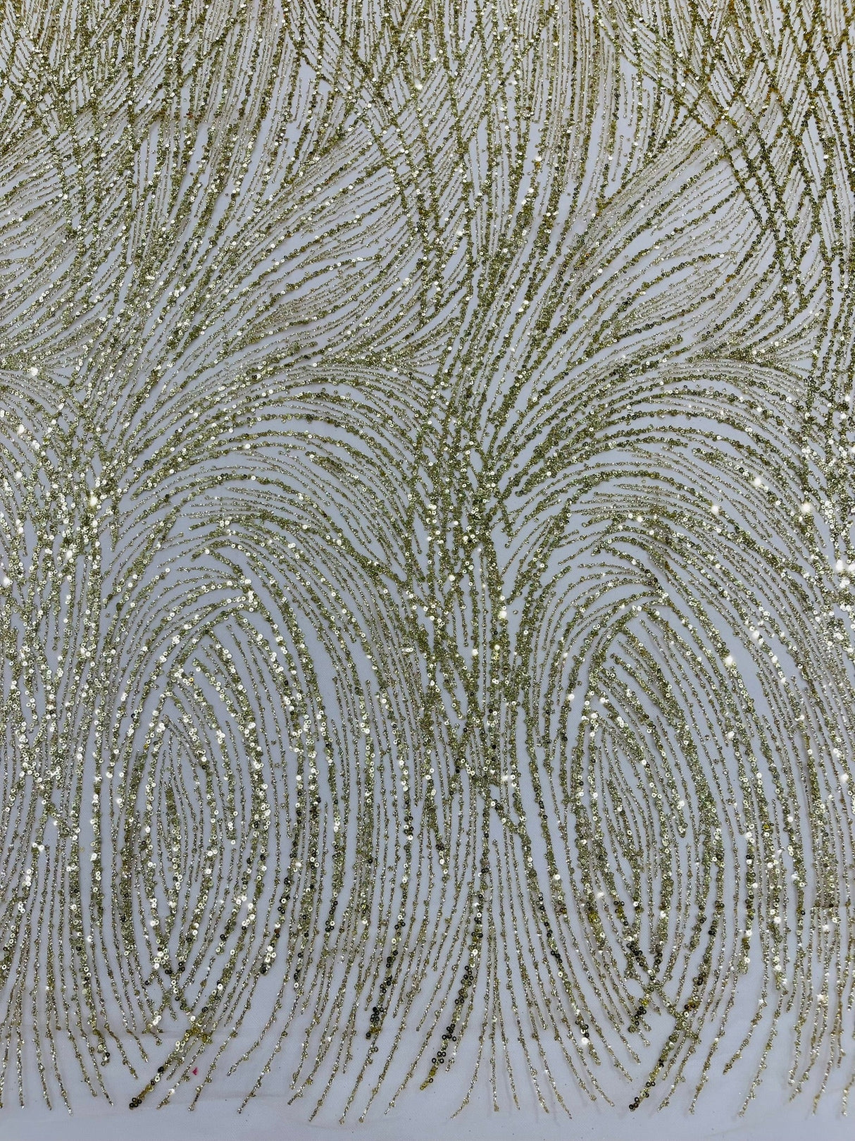 Fashion Glitter Design On A Mesh Lace Polyester Fabric - Glitter Mesh Lace, 54" Width, 36" Length (1 Yard)