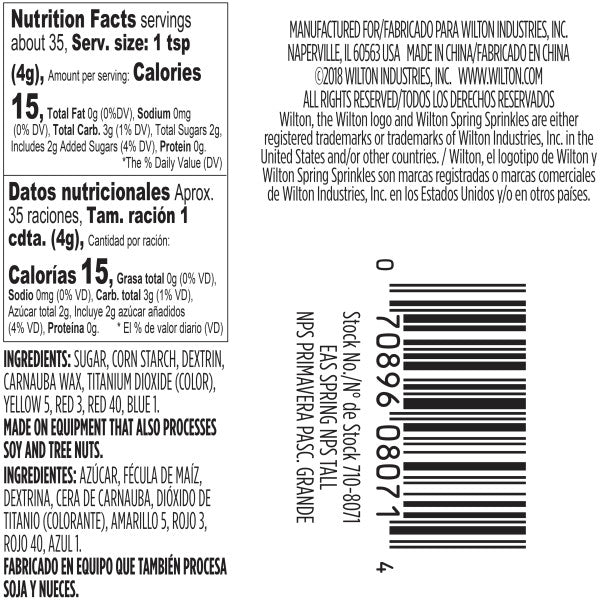 Wilton Spring Nonpareils Sprinkles, 4.97 oz.