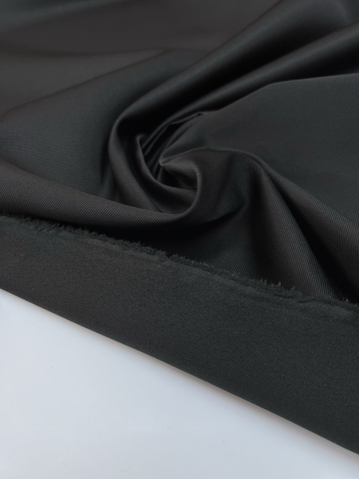 Polyester Rep Weave Suiting Fabric Black