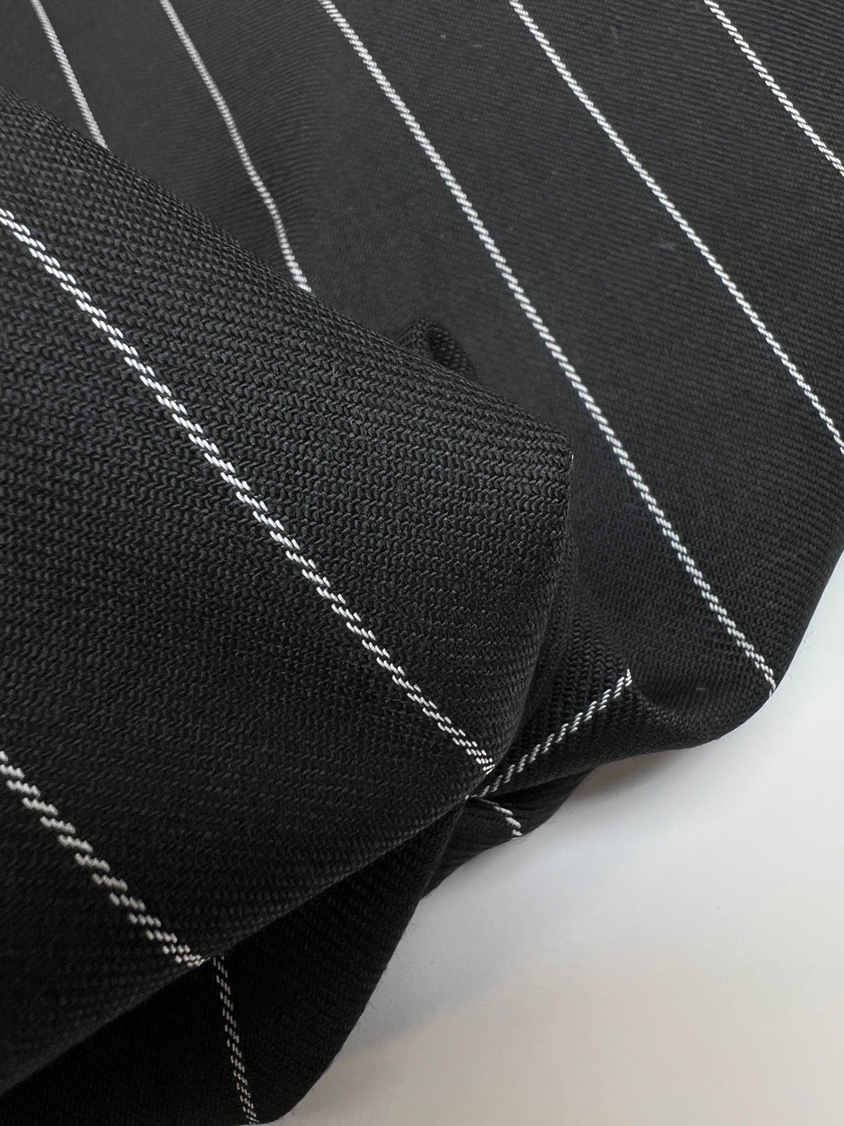 Black Wool Twill Suit Fabric