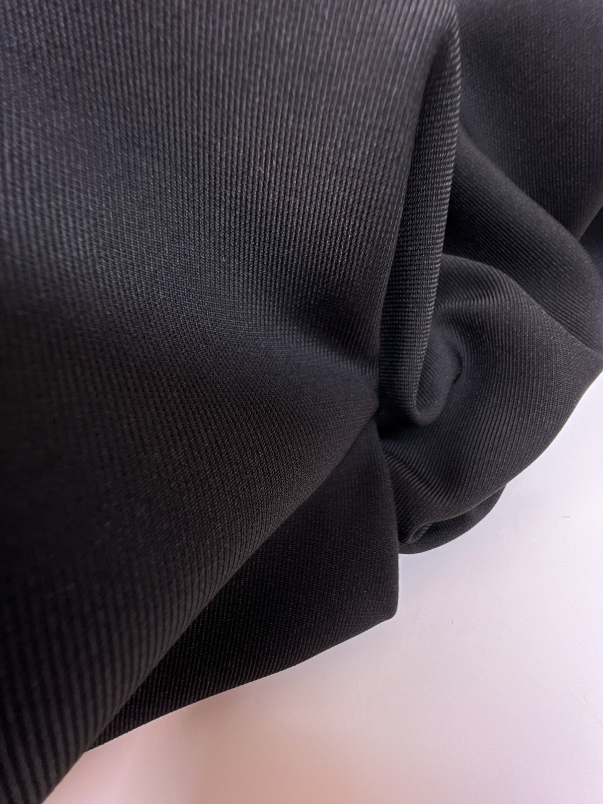 Black Polyamide Twill Suit Fabric