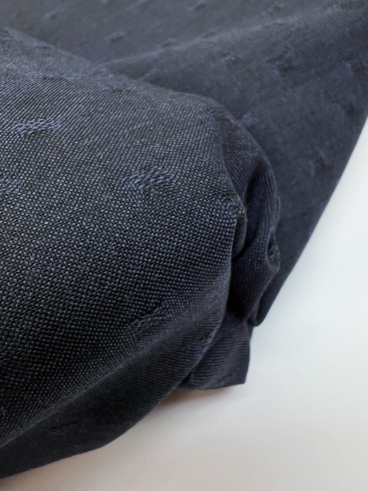 Italian Wool Printed Fabric Blue Black