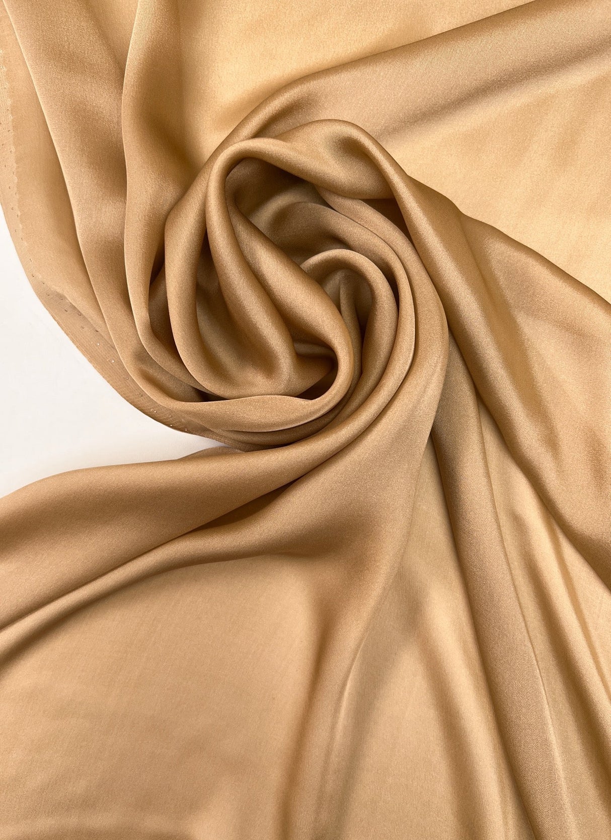Silk Satin Fabric Brown