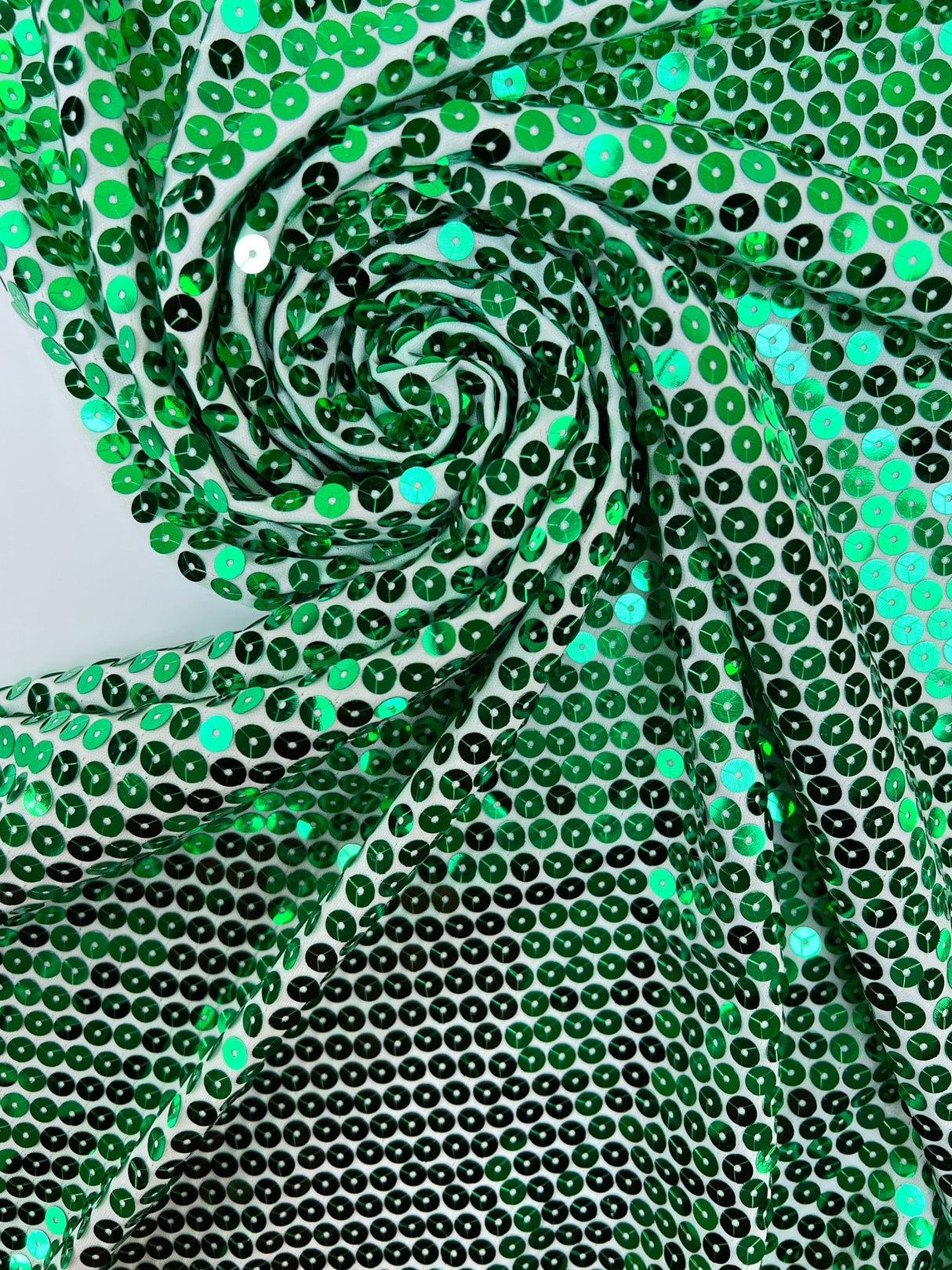 Polyester Chiffon Sequin Green