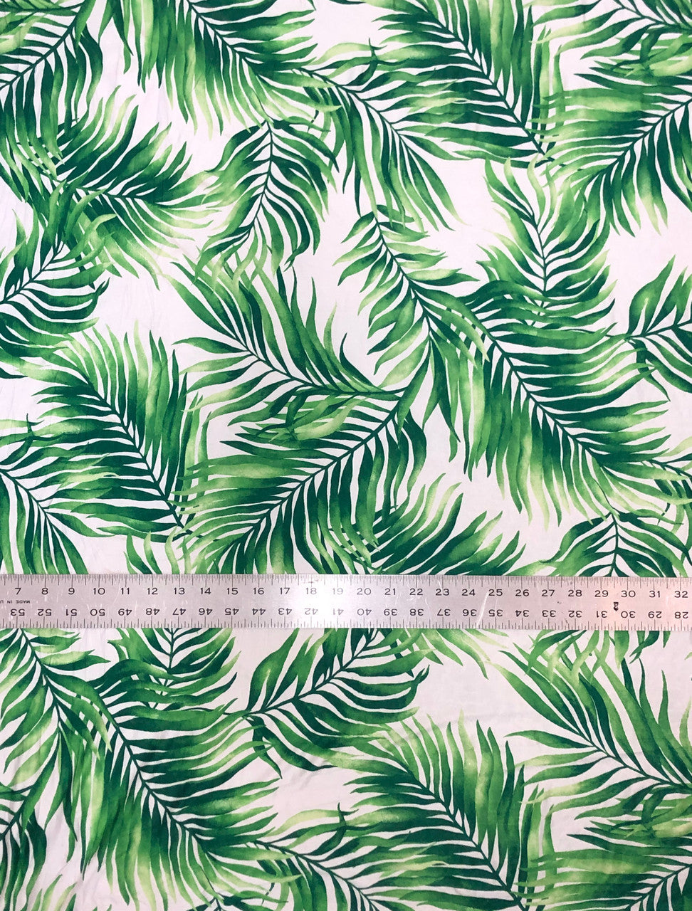 Big Leaves Design Polyester Spandex Fabric - Big Leaves Print, 58"-60" Width