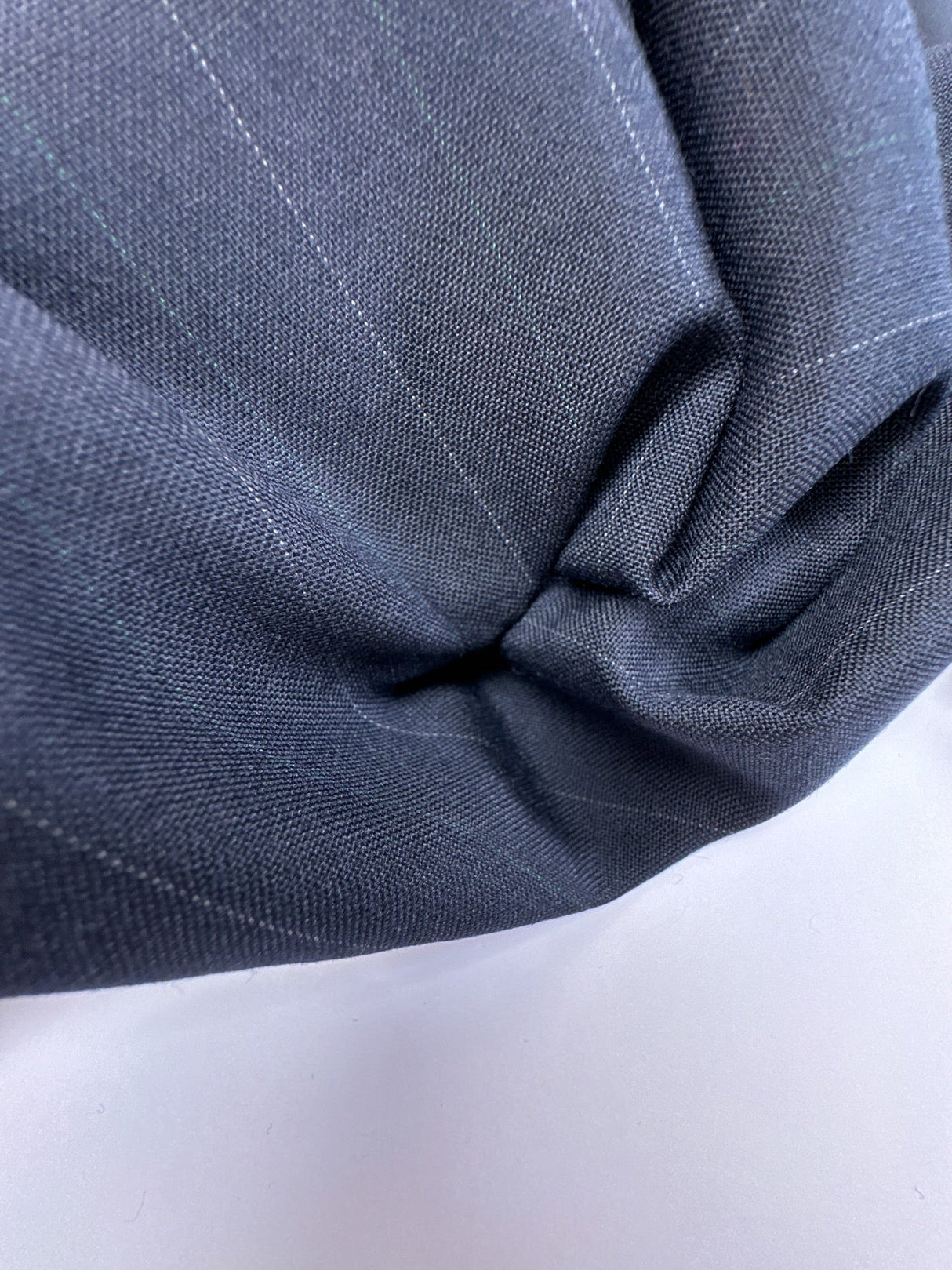 Wool Polyester Blend Striped Suiting