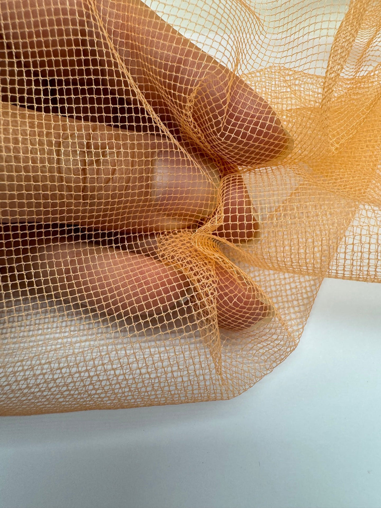 Polyamide Mesh Yellow-Orange Lightweight Stretch