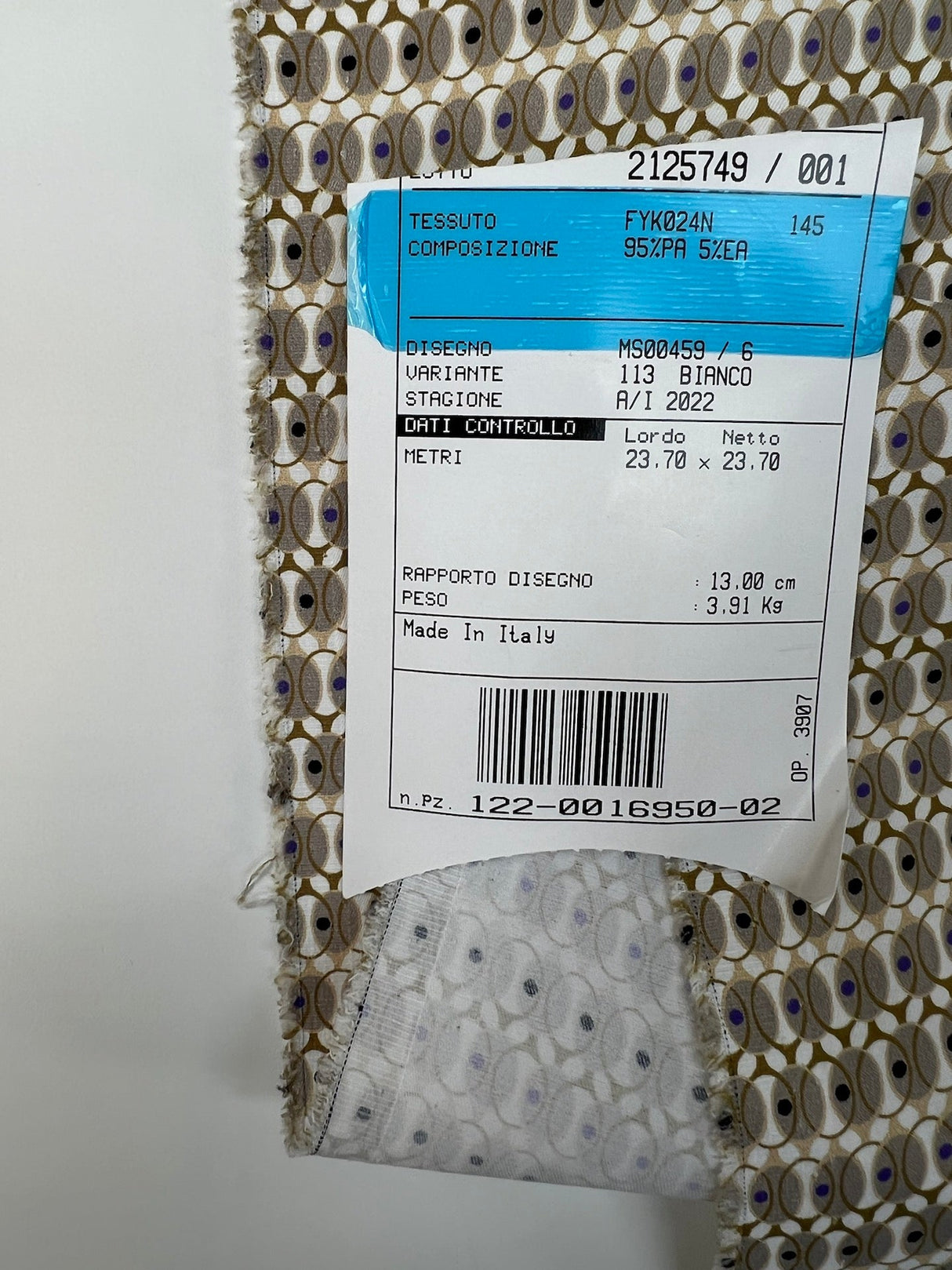 Polyamide Elastane Crepe Printed Beige Geometric