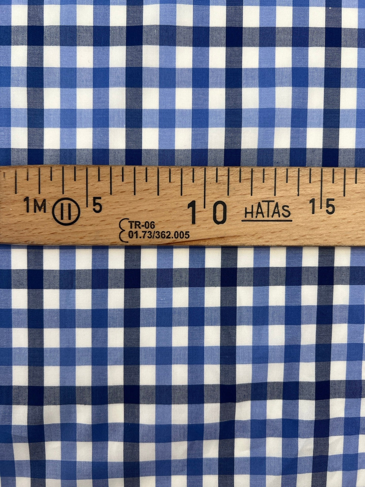 Cotton Poplin Checked Blue