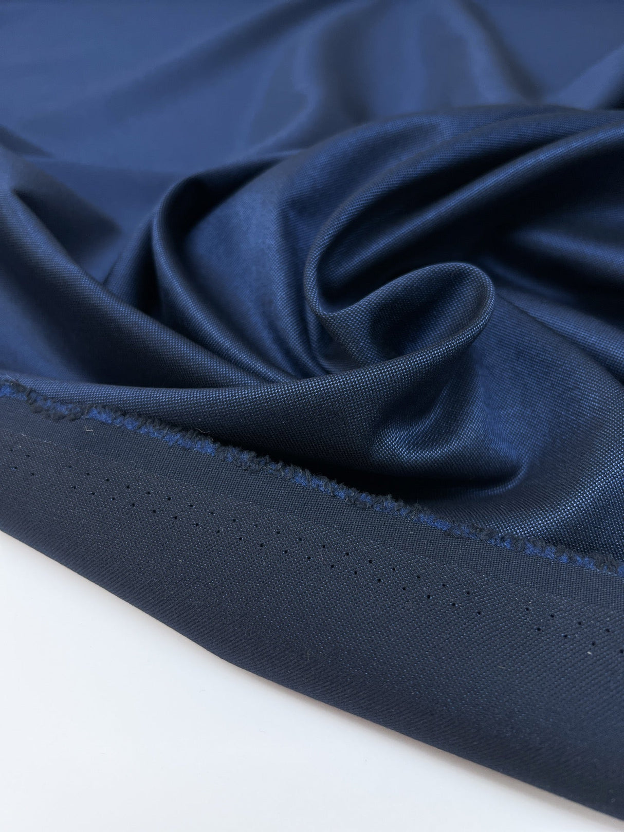 Italian Changeant Jacquard Suiting Fabric Blue Black