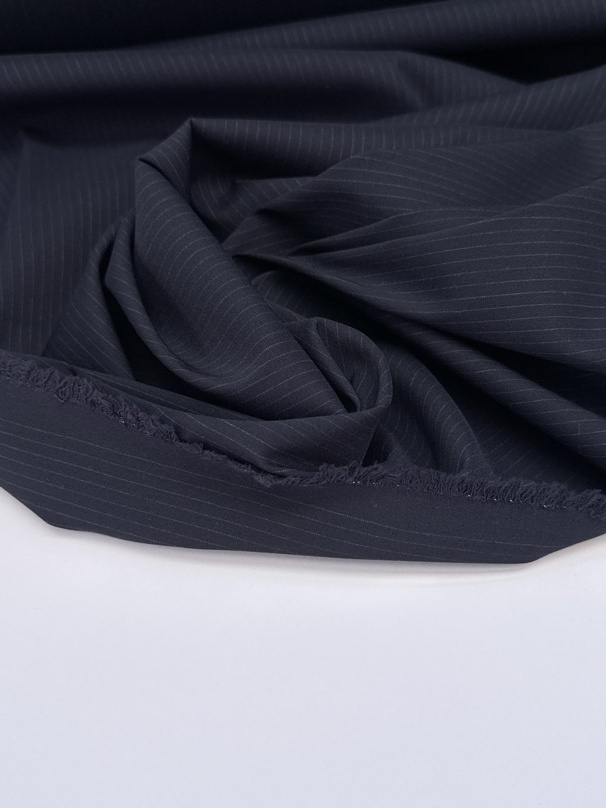 Wool Suit Fabric Blue Striped