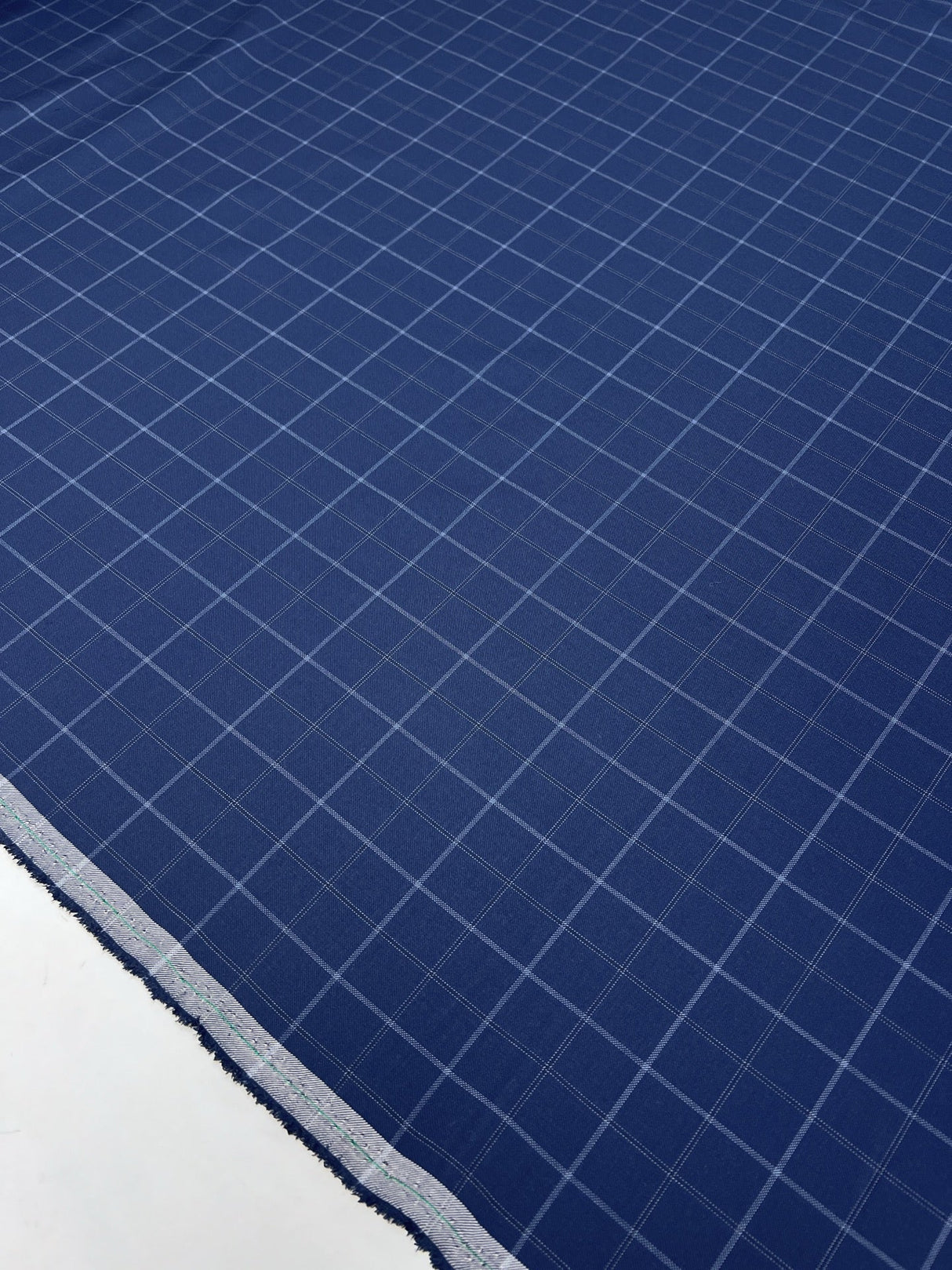 Italian Checked Twill Suit Fabric