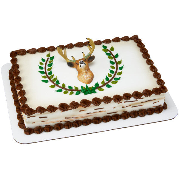 Deer Head Magnet Cake Decoration, Magnetic 1 Piece Cake Topper for Birthday Hunting