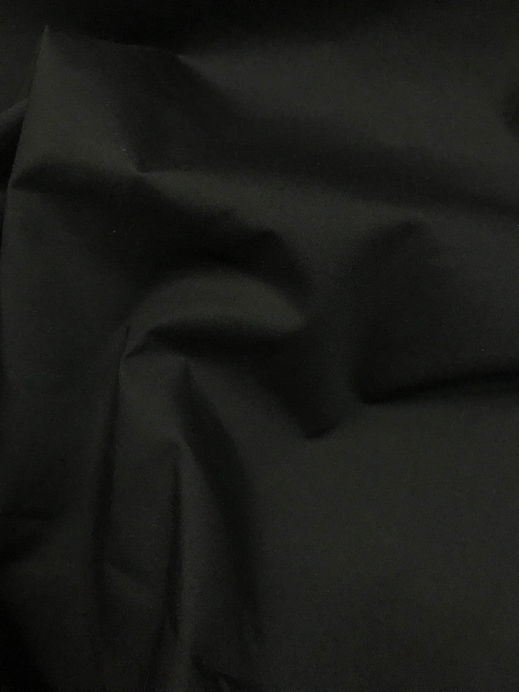 Classic Solid Poly Cotton Fabric - Black, 58-59" Width (1 Yard)