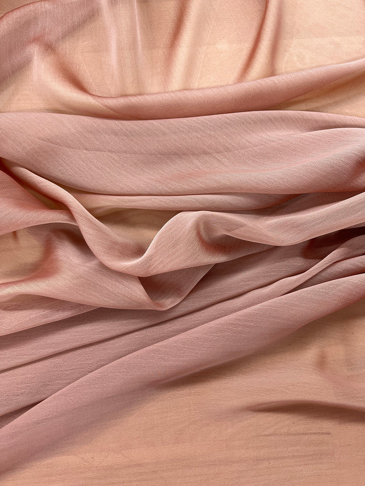 Two Tone Polyester Chiffon Fabric - Rose Tan, 58/59" Width (1 Yard)
